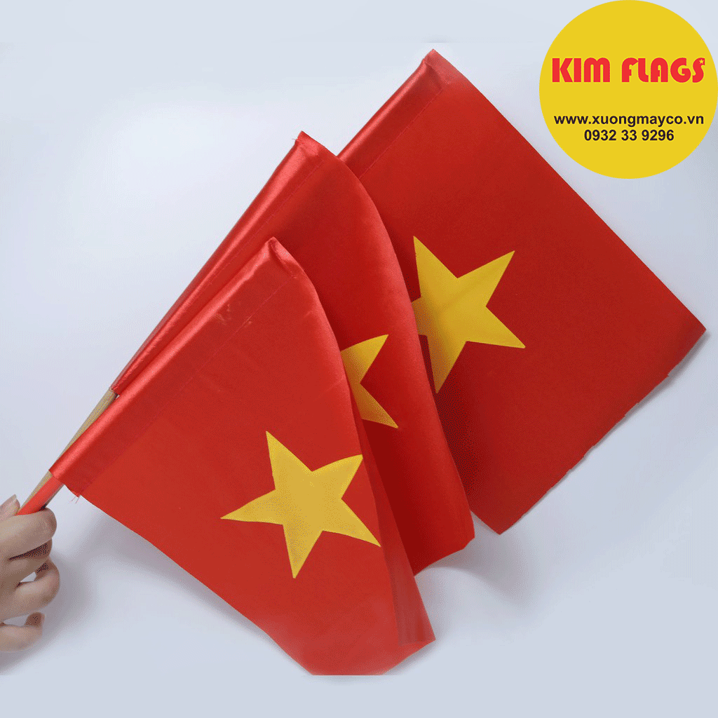 National hand waving flags