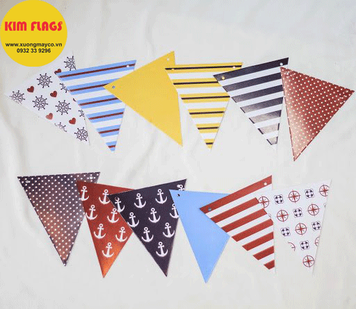 Multicolor bunting, multicolor string flags